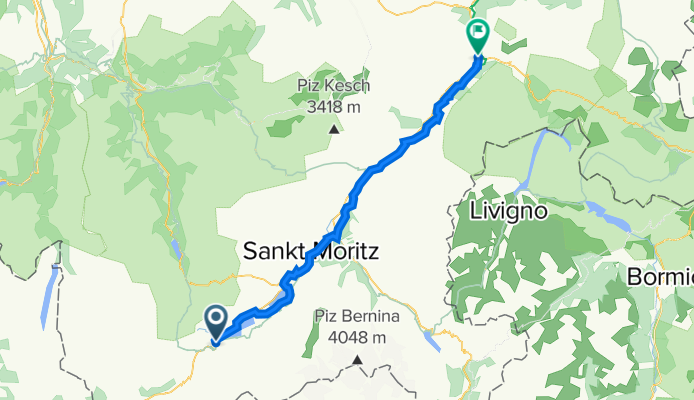 Strada Cantonale 24, Maloja nach Plazza da la Staziun 44, Zernez