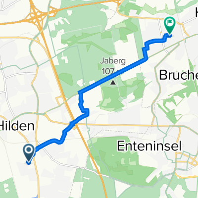 Verbindungsstraße 15, Hilden nach Buschhöfen 27–37, Haan