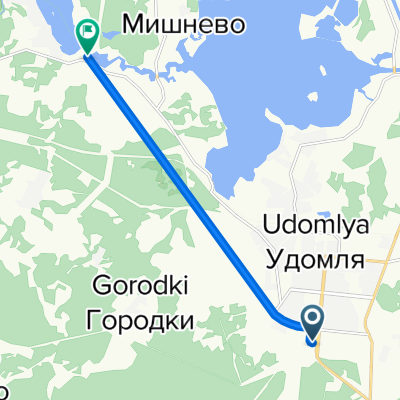От проспект Энергетиков 20, Удомля до Неизвестная дорога