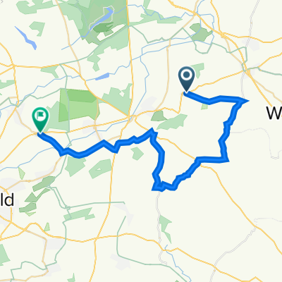 53.216° N -0.963° W to 53.189° N -1.125° W