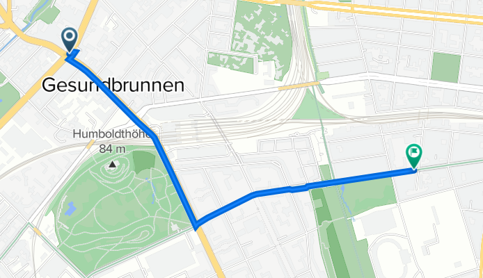 Prinzenallee 1, Berlin nach Gleimstraße 13A, Berlin