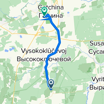 41К-100, Сиверский до улица Григорина, 12, Гатчина