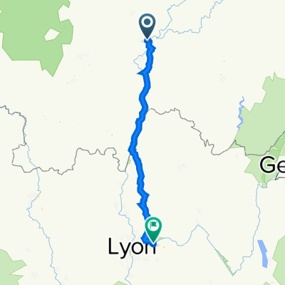 De Rue du Bac, Gergy à Rue Jean Collet 46, Meyzieu