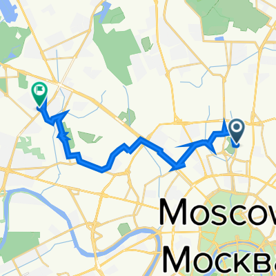 От Олимпийский проспект 16 строение 5, Москва до улица Маршала Рыбалко 2, корпус 8, Москва
