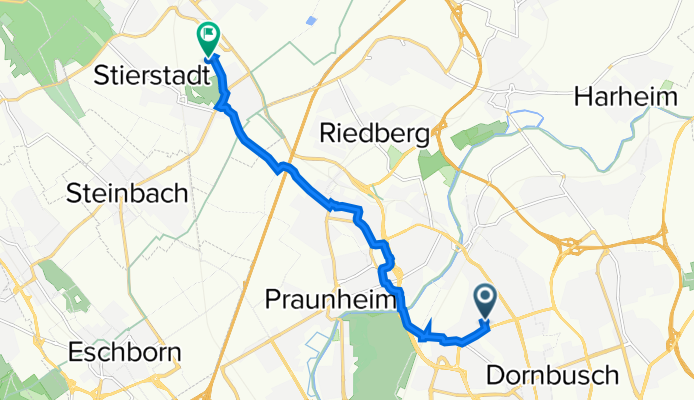 Paul-Heyse-Straße 32, Frankfurt am Main nach Ludwig-Erhard-Straße 25, Oberursel (Taunus)