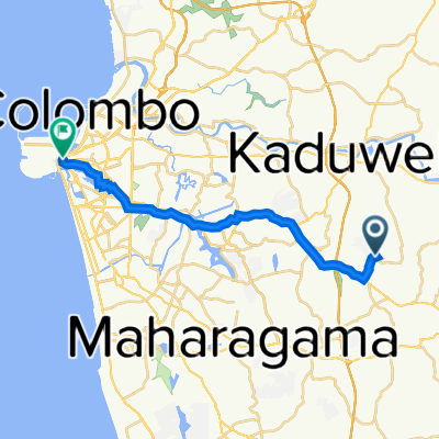 6.888° N 79.996° W to Chatham Street, Colombo
