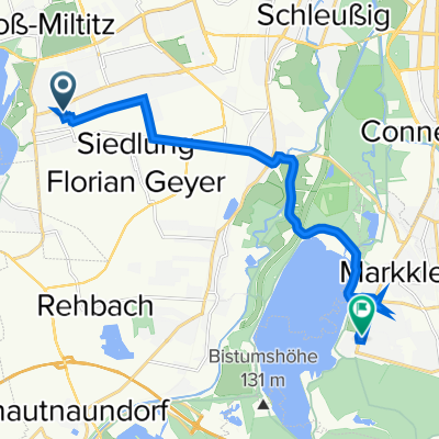 Basteistraße 5, Leipzig nach Koburger Straße 205, Markkleeberg