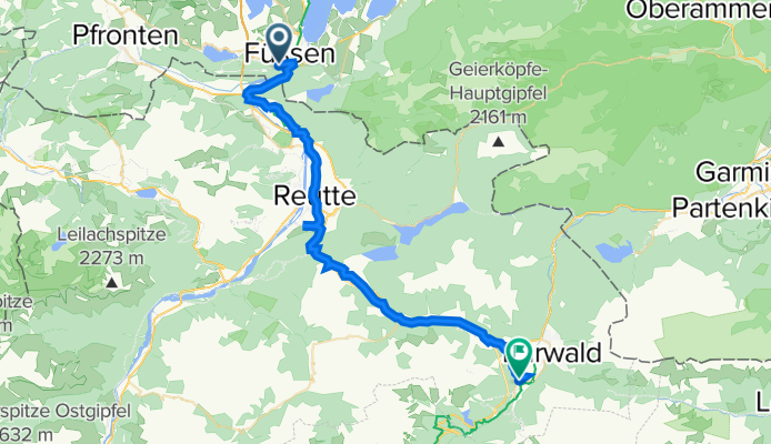 7. Etappe: Füssen nach Biberwier