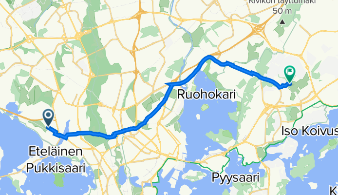 Perustie 27, Helsinki to Myllyväenkatu 7, Helsinki