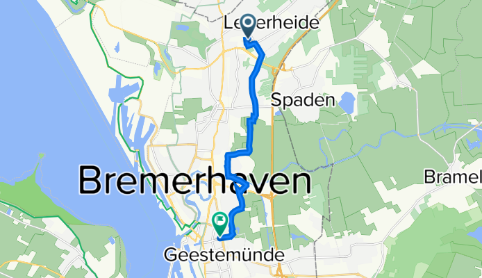 Heinrich-Brauns-Straße 6, Bremerhaven to Bismarckstraße 51, Bremerhaven