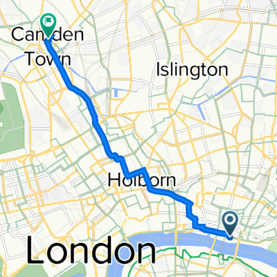 1 Angel Lane, London to 112 St Pancras Way, London