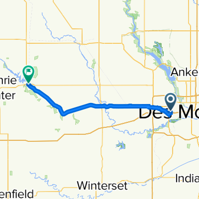 1004 56th St, Des Moines to 600 E Main St, Panora