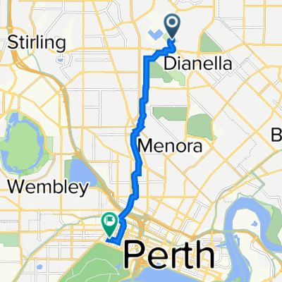 Oliver Street 16, Dianella to Ord Street 45, West Perth