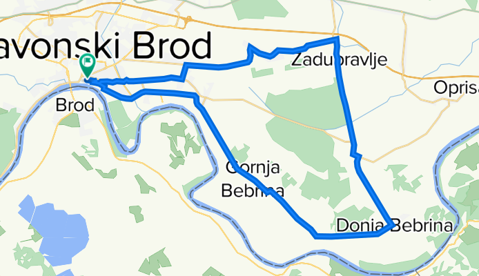 Ulica Matije Mesića 6, Slavonski Brod to Ulica Matije Mesića 5, Slavonski Brod