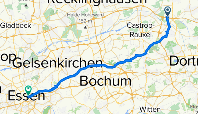 Amselstraße 4, Dortmund nach Klosterstraße 32, Essen