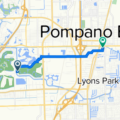 3300 N Palm Aire Dr, Pompano Beach to 175–199 SW First Ave, Pompano Beach