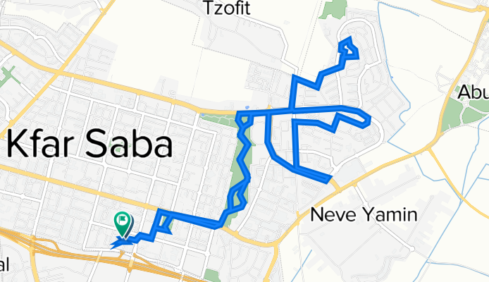 Keren Avraham Street 12, Kefar Saba to Keren Avraham Street 19, Kefar Saba