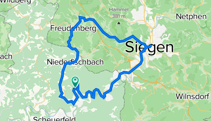Tour 51,9km Freusburg - Kirchen - Freudenberg - Seelbach - Siegen - Niederschelden - Mudersbach - Freusburg