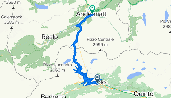Airolo nach Gotthardstrasse 50, Andermatt