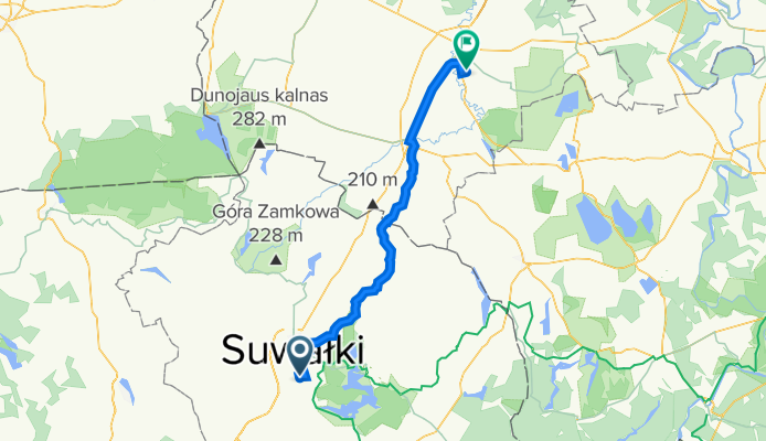 Staniszewskiego 50D, Suwałki do Kelias be pavadinimo