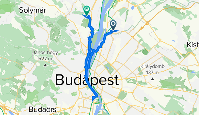 Lőrinc utca 49., Budapest to Blanka köz 1., Budapest