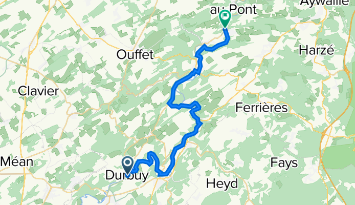 Durbuy- Comblain la tour terug 27 km