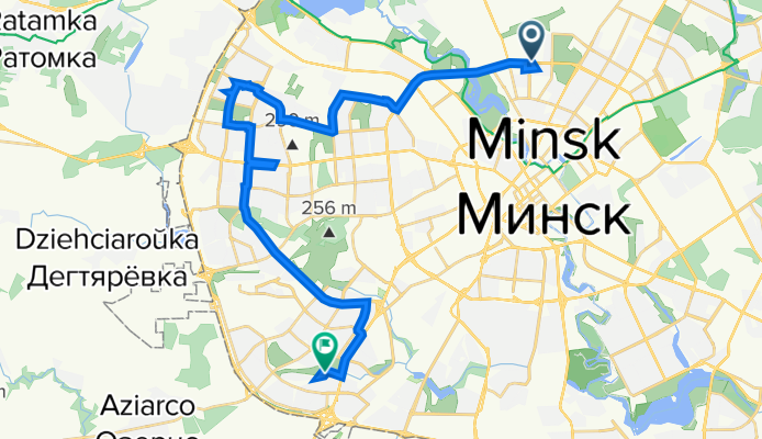 От 2-е Кольцо 34, Минск до улица Космонавтов 5, Минск