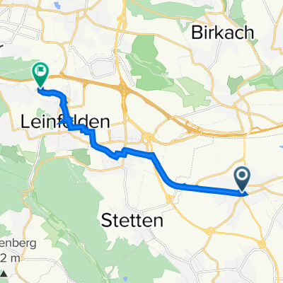 Germany, Filderstadt to Raiffeisenstraße 31, Leinfelden-Echterdingen
