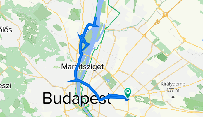 Stróbl Alajos utca 22, Budapest to Hungária körút 32, Budapest