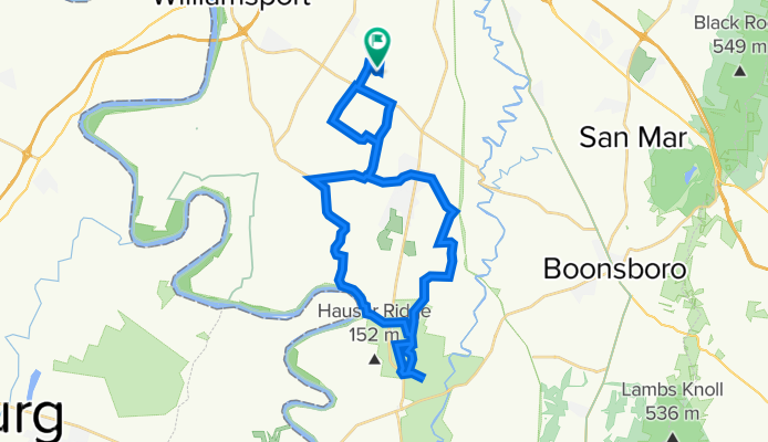 Detailed St James to Antietam circuit