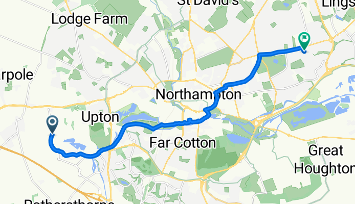 Upton Valley Way N, Northampton to 28 Church Way, Northampton