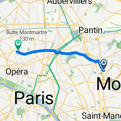 62 Rue Marie-Anne Colombier, Bagnolet à 11 Rue Coustou, Paris