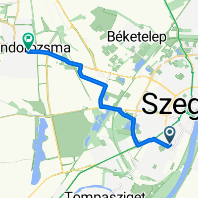 Apáca utca 27., Szeged to Dorozsmai út 145., Kiskundorozsma