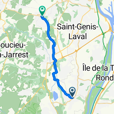 16 Rue du Guicholet, Millery à Place du 8 Mai 1945, Chaponost