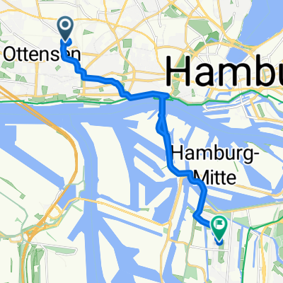 Bahrenfelder Straße 254-260, Hamburg nach Weimarer Straße 38, Hamburg