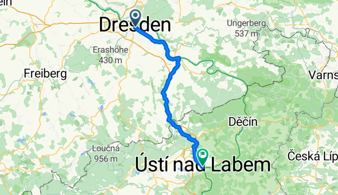 Dr-Külz-Ring 19, Dresden nach Velká Hradební 8–8a, Ústí nad Labem