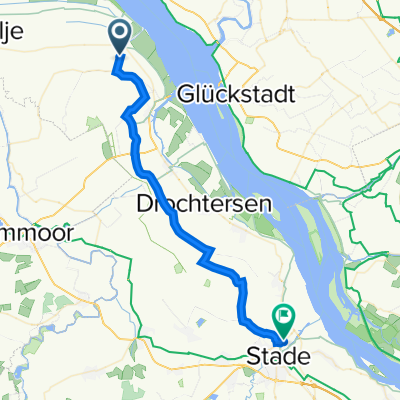 Landesbrücker Straße 42, Freiburg (Elbe) nach In der Hörne 86a, Stade