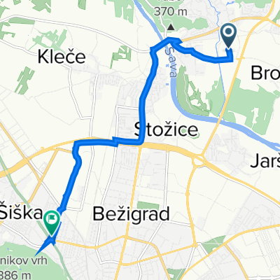 Šlandrova ulica 4C, Ljubljana to Alešovčeva ulica 1, Ljubljana