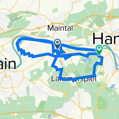 Bahnhofstraße 10, Mühlheim am Main nach Wilhelm-Paul-Straße 14, Hanau