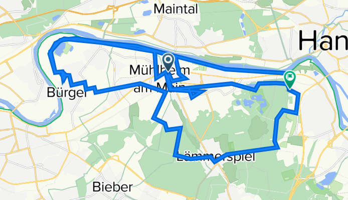 Bahnhofstraße 10, Mühlheim am Main nach Wilhelm-Paul-Straße 14, Hanau