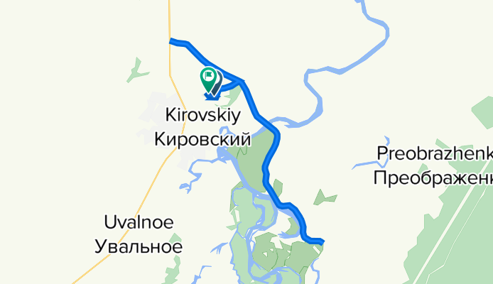 Хуторная улица, 16, Кировский до Хуторная улица, 27, Кировский