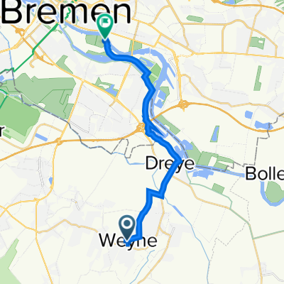 Am Marktplatz 15, Weyhe nach Strandweg 67, Bremen