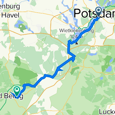 Brauhausberg 1, Potsdam nach Kuhlowitzer Dorfstraße 2, Bad Belzig