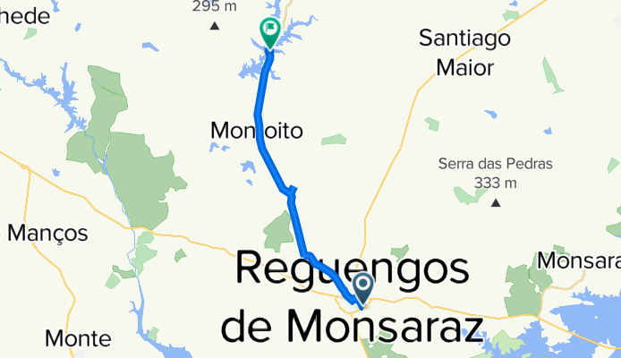 От Rua dos Mendes 85A, Reguengos de Monsaraz до Португалия