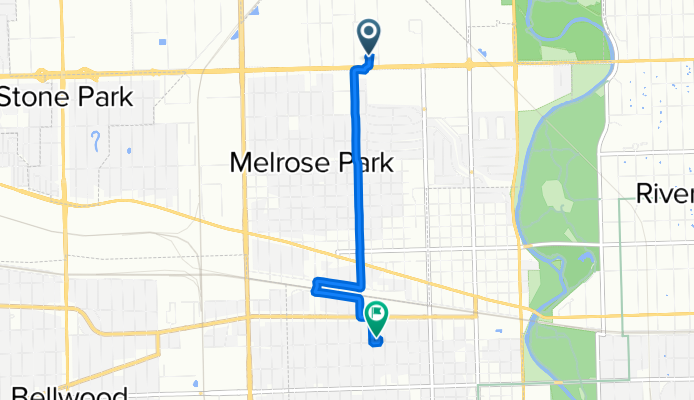 West North Avenue 1413, Melrose Park to South 14th Avenue 149, Maywood