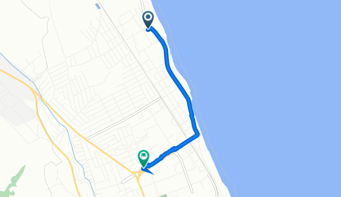 От улица Тагиева 37, Дербент до улица Гагарина 25, Дербент