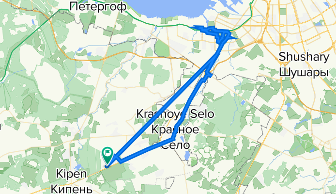 От Русско-высоцкое улица 43, Русско-Высоцкое до Русско-высоцкое улица 55, Русско-Высоцкое сельское поселение