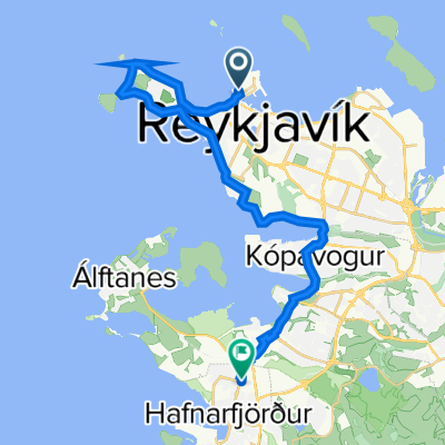 Fiskislóð 15, Reykjavík to Reykjavikurvegur 64, Hafnarfjordur