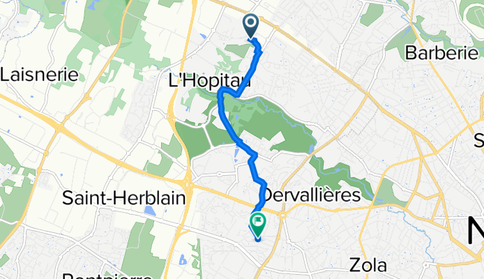 9bis Avenue de l'Angevinière, Saint-Herblain à 2C Rue de l'École, Saint-Herblain