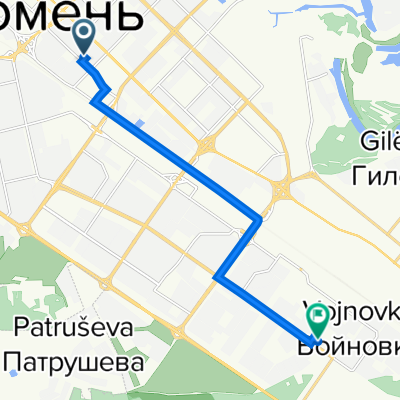 От улица Малыгина 59, Тюмень до улица Широтная 199, Тюмень